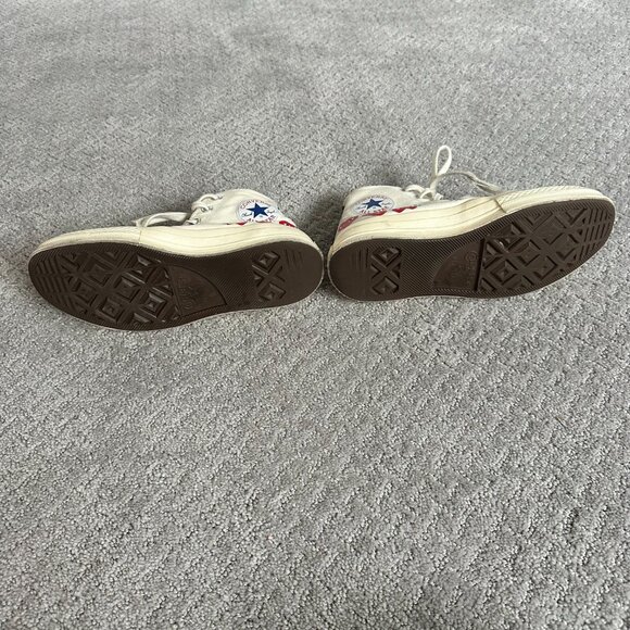 Converse x COMME des GARCONS PLAY Chuck 70 Hi Top 'Multi Heart, size W8/M6 - Picture 4 of 13